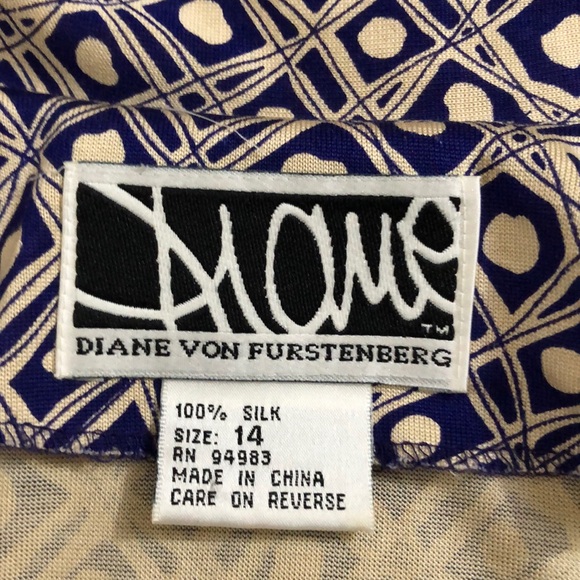 🌹 Diane Von Furstenberg dress wrap Sz 14 - Picture 5 of 6